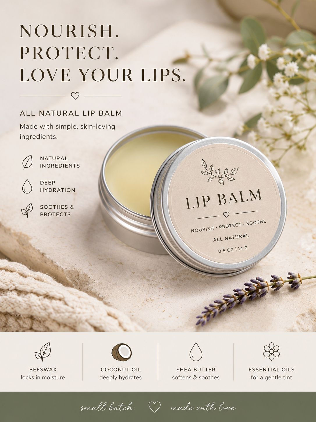New item -tallow lip balm